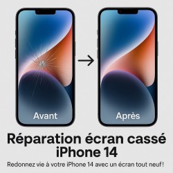 Réparation écran iPhone 14 cassé à Paris | Centre agréé Apple – Micro Cocktails