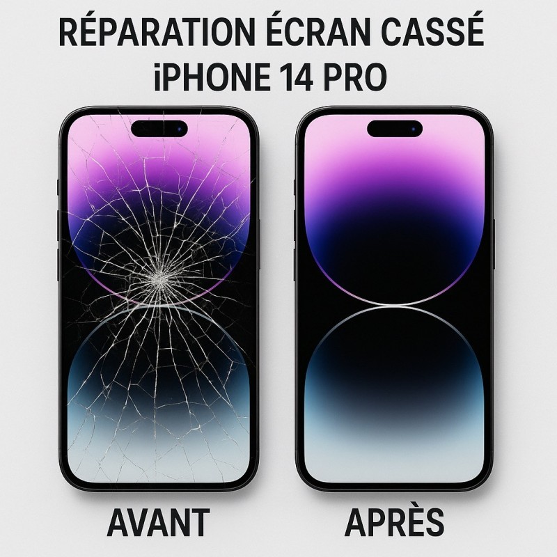 Réparation écran iPhone 14 Pro cassé à Paris | Centre agréé Apple – Micro Cocktails