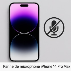 Microphone iPhone 14 Pro Max en panne – son coupé, réparation express à Paris