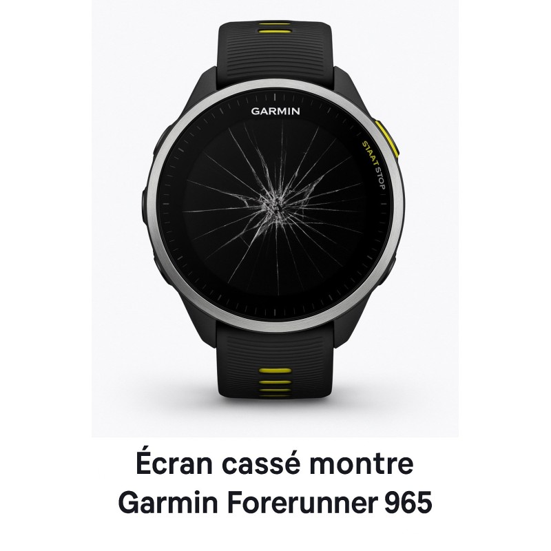Réparation écran cassé Garmin Forerunner 965 à Paris – Service rapide en atelier ou par envoi postal.