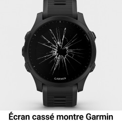 réparation écran cassé montre garmin