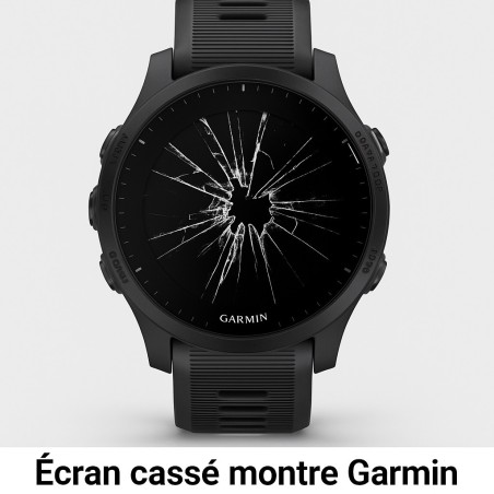 réparation écran cassé montre garmin