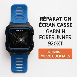 réparation d'écran cassé montre Garmin Forerunner 920 XT