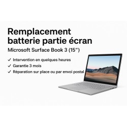 Remplacement batterie partie écran Microsoft Surface Book 3 15" – Réparation rapide Paris 17 – Micro Cocktails
