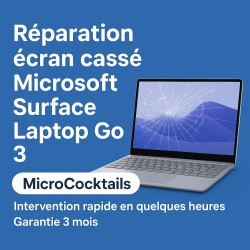 Réparation écran cassé Microsoft Surface Laptop Go 3 - Service rapide Paris | MicroCocktails