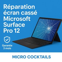 Réparation écran cassé Microsoft Surface Pro 12 – Service express Paris | Micro Cocktails