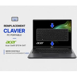 Remplacement clavier Acer Swift SF514-54T noir | Micro Cocktails Paris