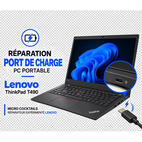 Réparaiton port de charge Lenovo Thinkpad T490 à Paris