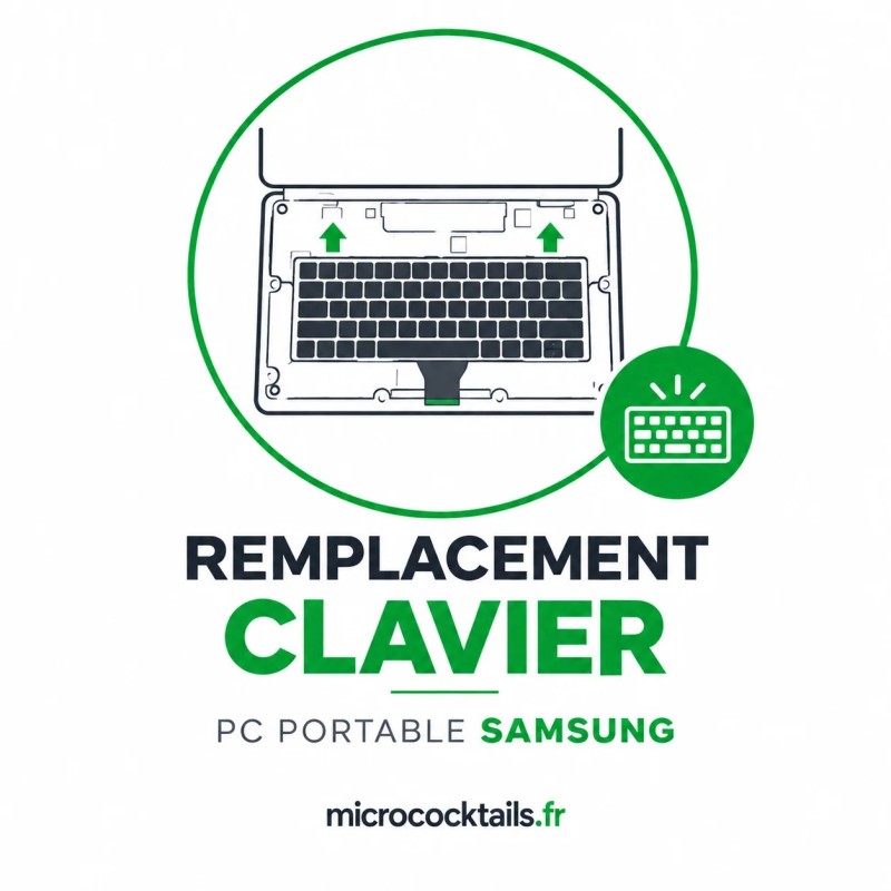Remplacement de clavier Samsung NP960 GALAXY BOOK5 PRO 16" à Paris