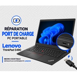 Réparaiton port de charge Lenovo Thinkpad E490 à Paris
