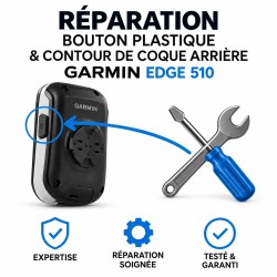 Réparation du bouton plastique/contour coque arrière Garmin Edge 510