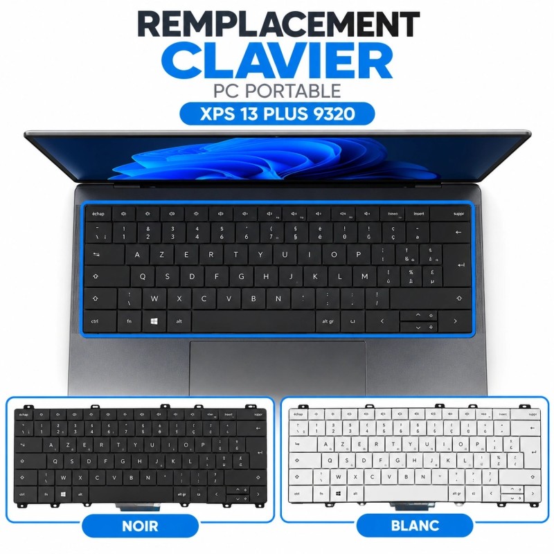 Remplacement de calvier DELL XPS 13 Plus 9320