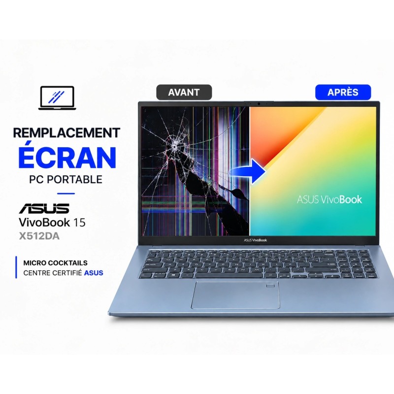 Réparation Écran ASUS VivoBook 15 X512DA à Paris