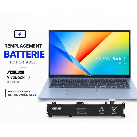 Batterie ASUS VivoBook 17 X1704 Paris | Agréé ASUS