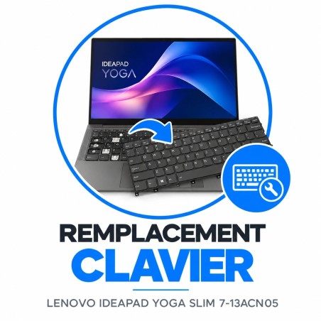 Réparation clavier Lenovo Ideapad Yoga Slim 7-13ACN05 Type 82CY Paris