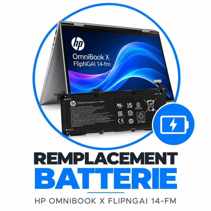 Réparation Batterie original pour HP OmniBook X FlipNGAI 14-fm Paris