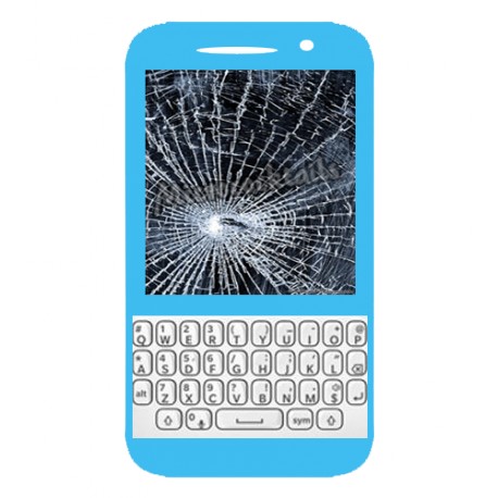 Réparation écran cassé (vitre + lcd) Blackberry Q5