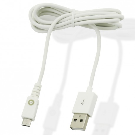 OMUVIT SPRING CABLE DROIT USB MICRO USB 1A CHARGE & SYNC 1M BLANC