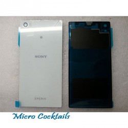 Vitre arrière blanche Sony Xperia Z1 blanc L39h C6903 avec autocollant
