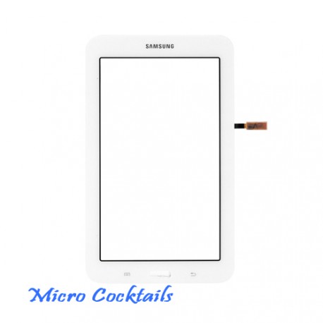 Vitre Tactile Blanche Galaxy Tab 3 Lite 7 T110 Blanc avec autocollant