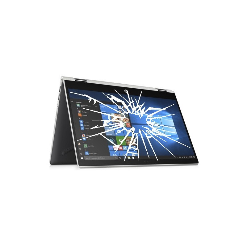 Réparation PC portable HP Pavilion x360 14-cd0023nf écran cassé vitre fissurée