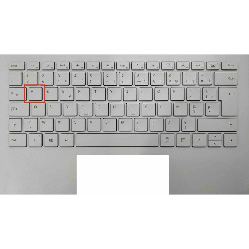 Touche de Remplacement "A" pour Clavier français Microsoft Surfacebook (articulation offerte) Type 1