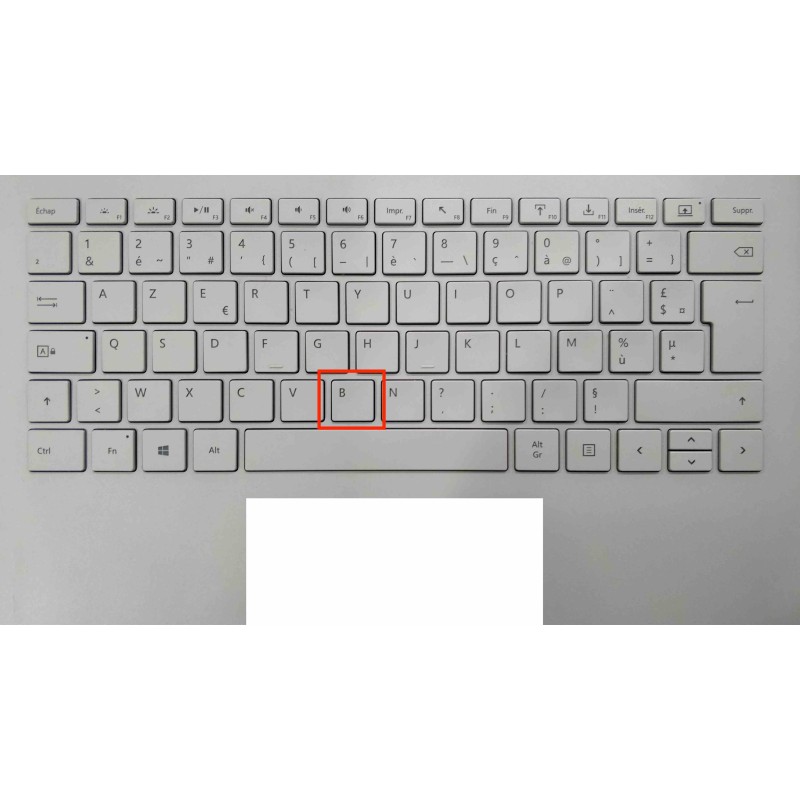 Touche de Remplacement "B" pour Clavier français Microsoft Surfacebook (articulation offerte) Type 1