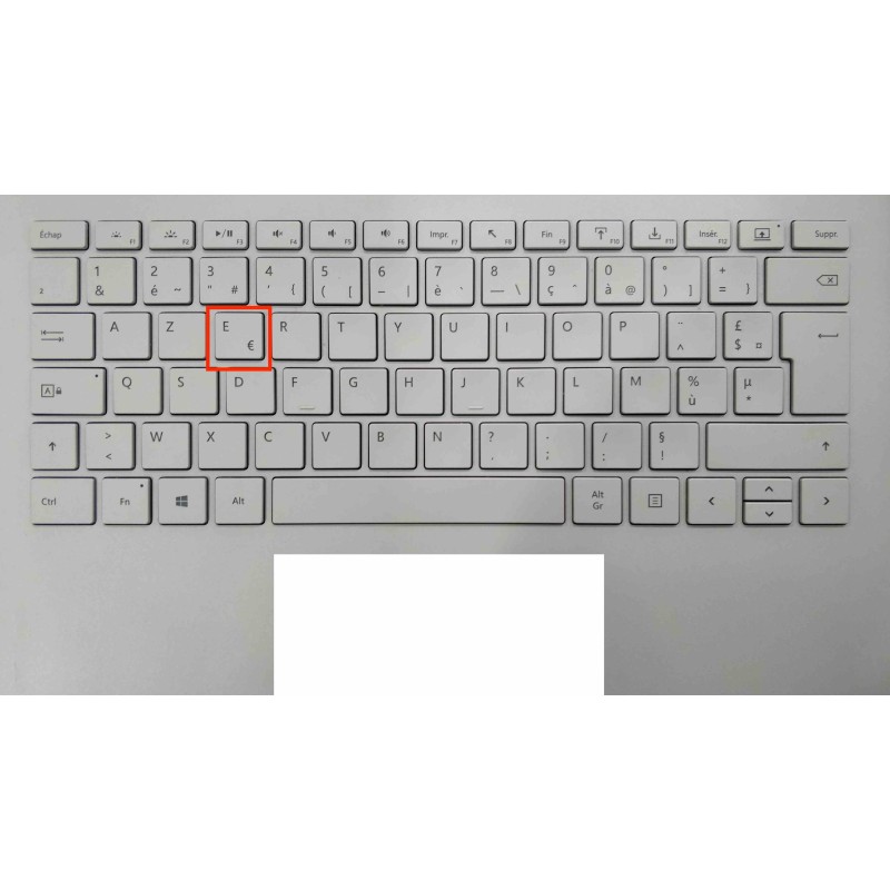 Touche de Remplacement "E" pour Clavier français Microsoft Surfacebook (articulation offerte) Type 1