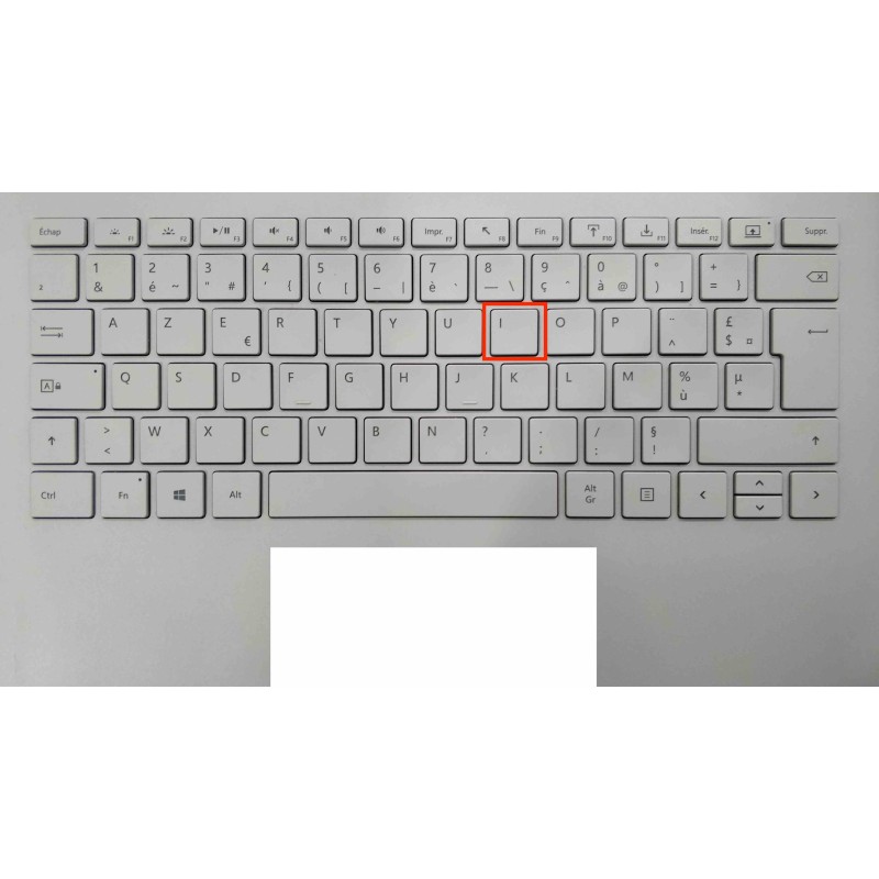 Touche de Remplacement "I" pour Clavier français Microsoft Surfacebook (articulation offerte) Type 1