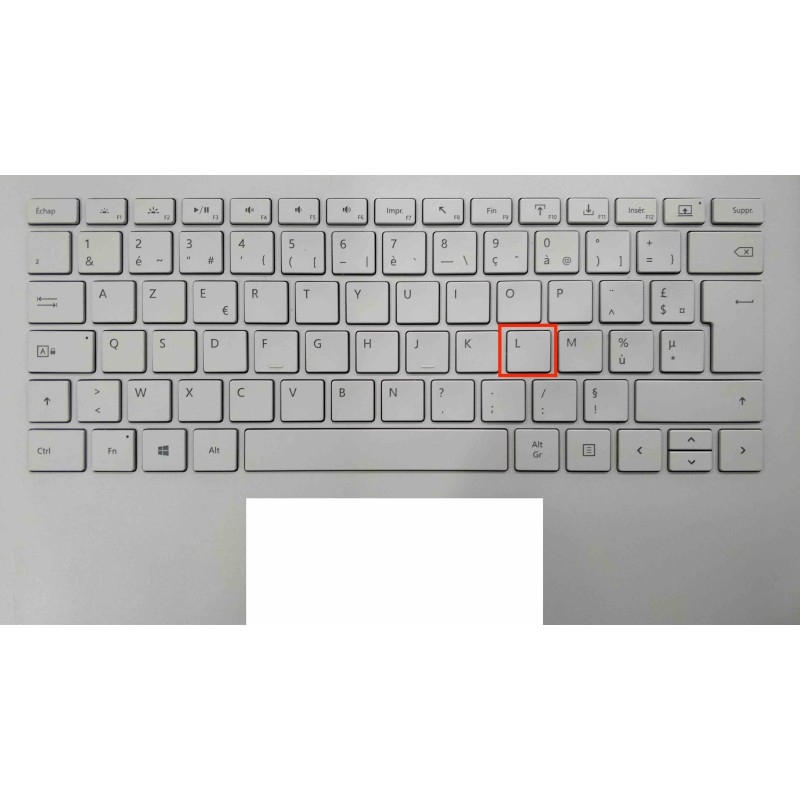 Touche de Remplacement "L" pour Clavier français Microsoft Surfacebook (articulation offerte) Type 1