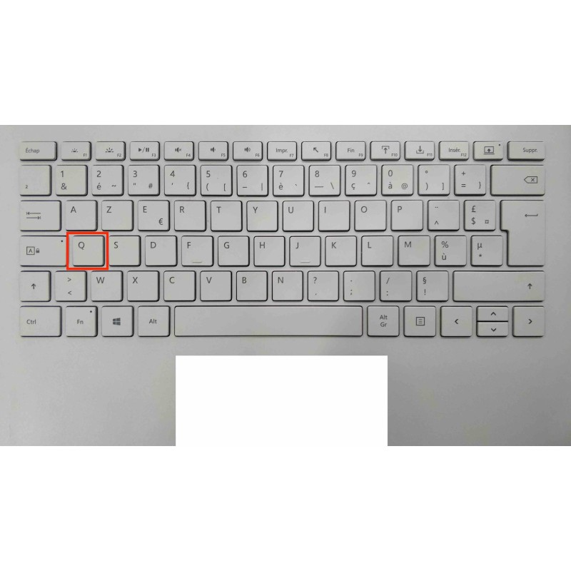 Touche de Remplacement "Q" pour Clavier français Microsoft Surfacebook (articulation offerte) Type 1