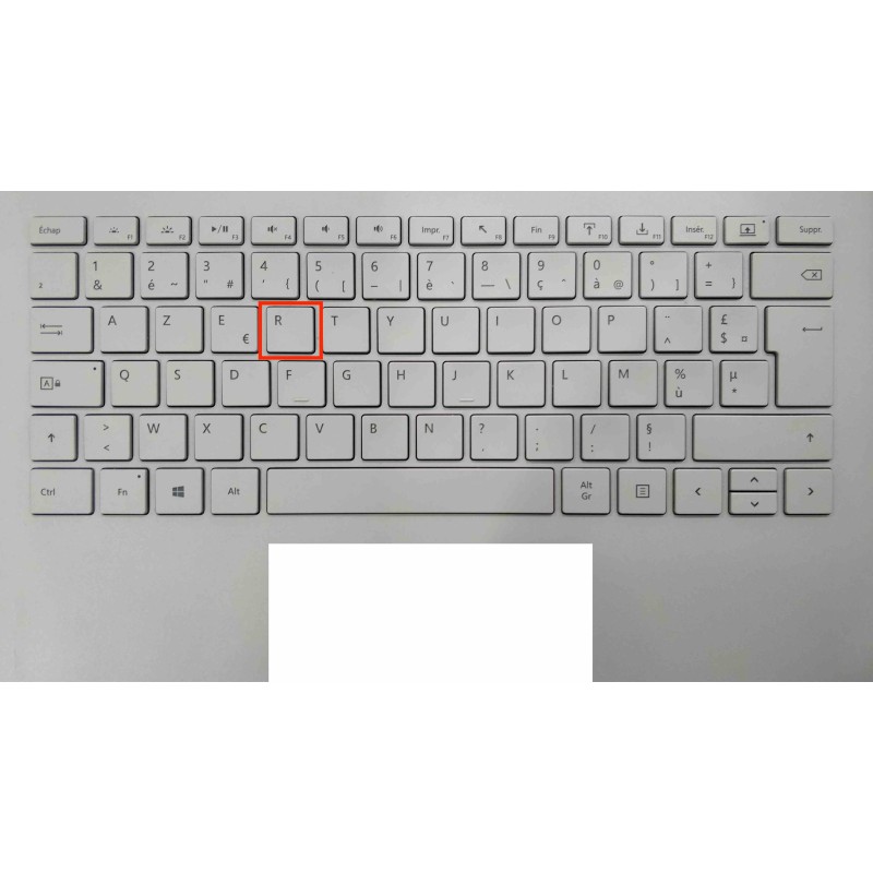 Touche de Remplacement "R" pour Clavier français Microsoft Surfacebook (articulation offerte) Type 1