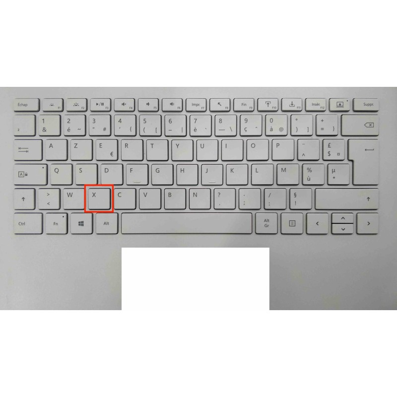 Touche de Remplacement "X" pour Clavier français Microsoft Surfacebook (articulation offerte) Type 1