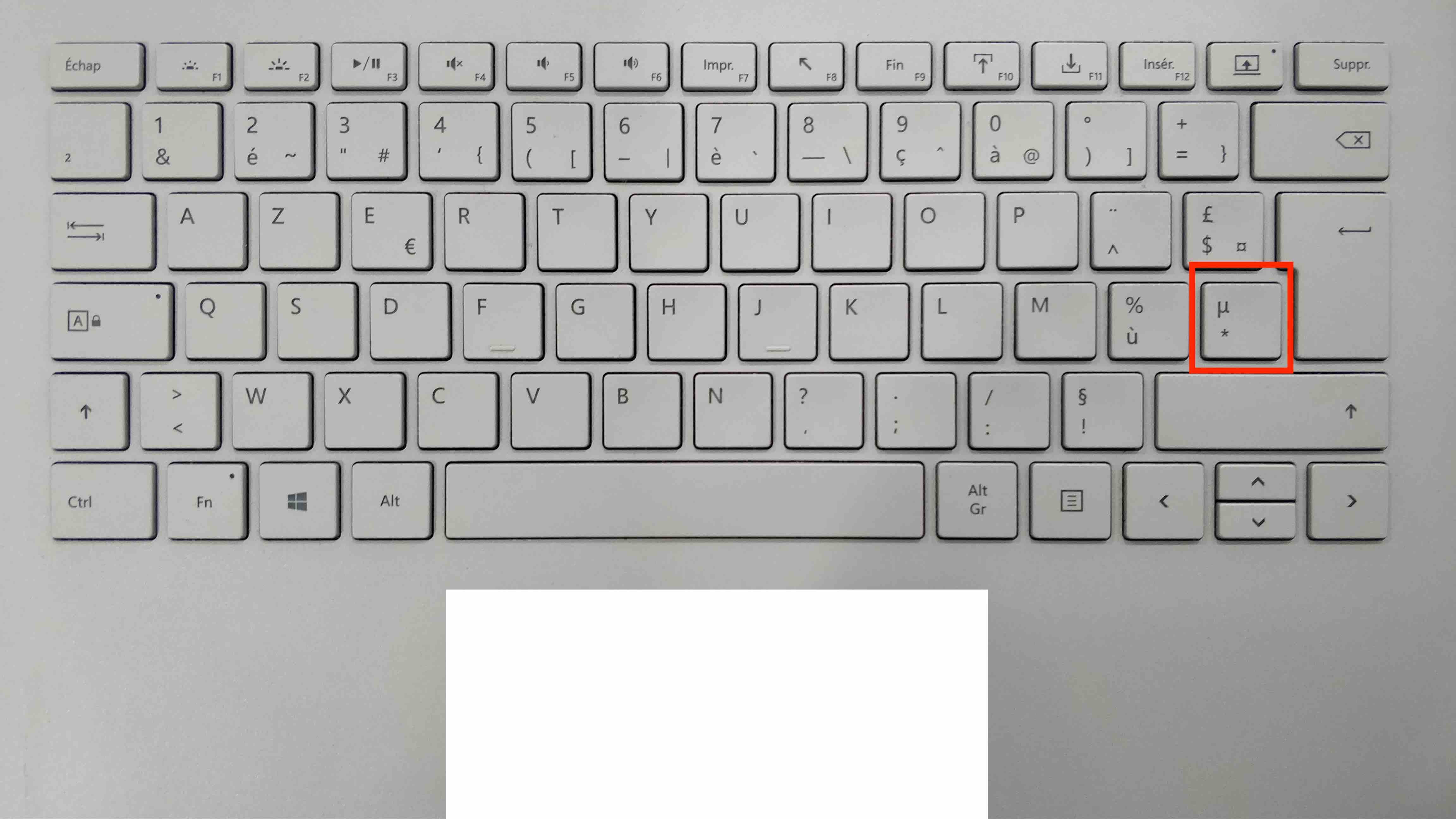 Touche de Remplacement "étoile" pour Clavier français Microsoft Sur...