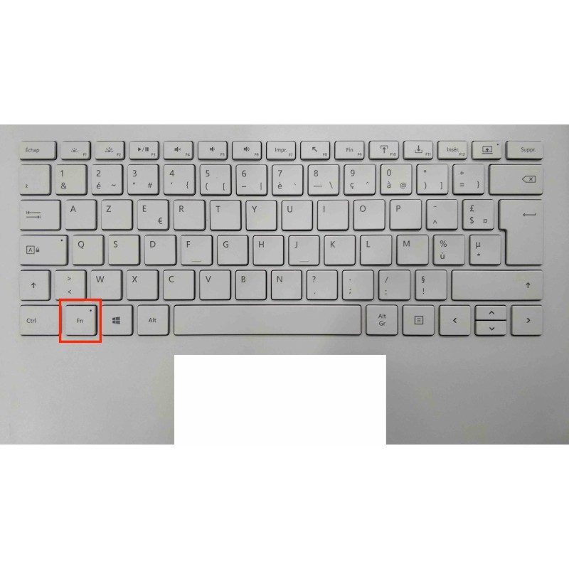 Touche de Remplacement "Fn" pour Clavier français Microsoft Surfacebook (articulation offerte) Type 1