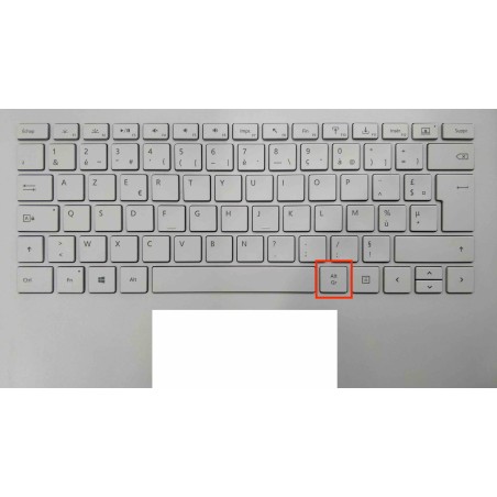 Touche de Remplacement "alt droite" pour Clavier français Microsoft Surfacebook (articulation offerte) Type 1