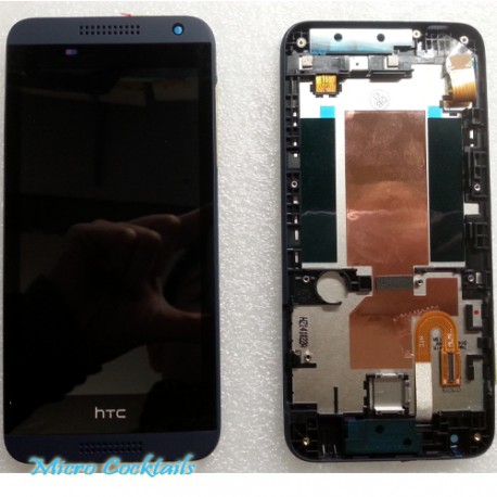 HTC Désire 610 Ecran LCD avec Vitre Tactile sur Chassis Bleu